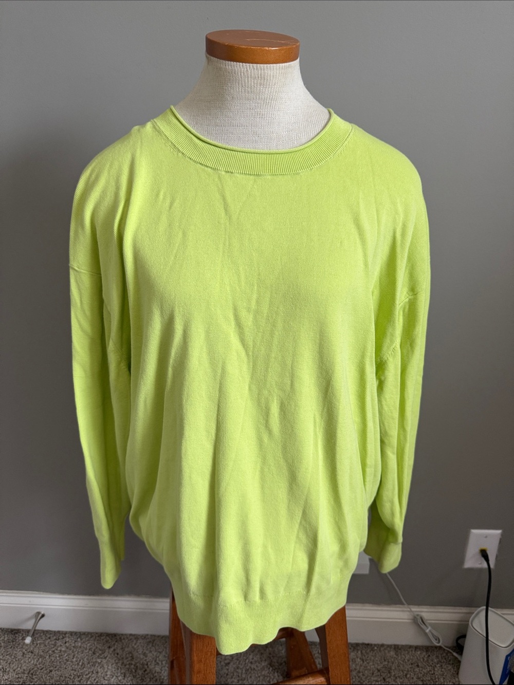 COS - Neon Lime Crewneck Sweater - Size Small - Good Used Condition!!